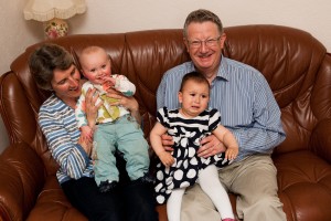 me and Jessica with Grandad & Grandma